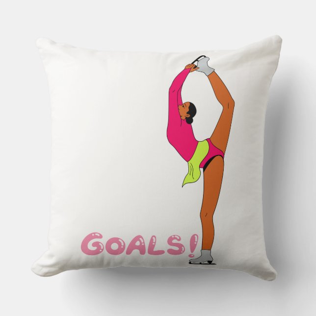 Coussin Patineuse Artistique Exécutant une Rotation de Bie (Recto)
