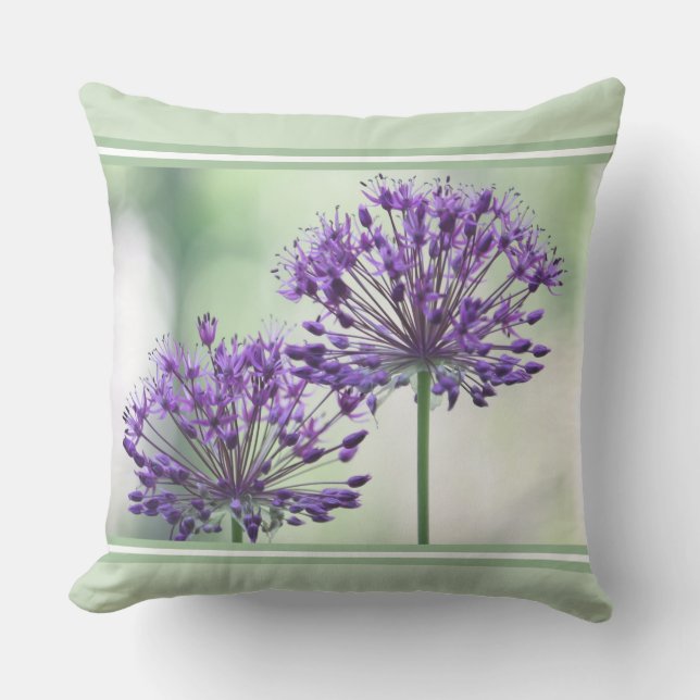 Coussin Patio à thème du jardin pourpre (Recto)