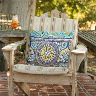 Coussin Patio floral italien de Majolica