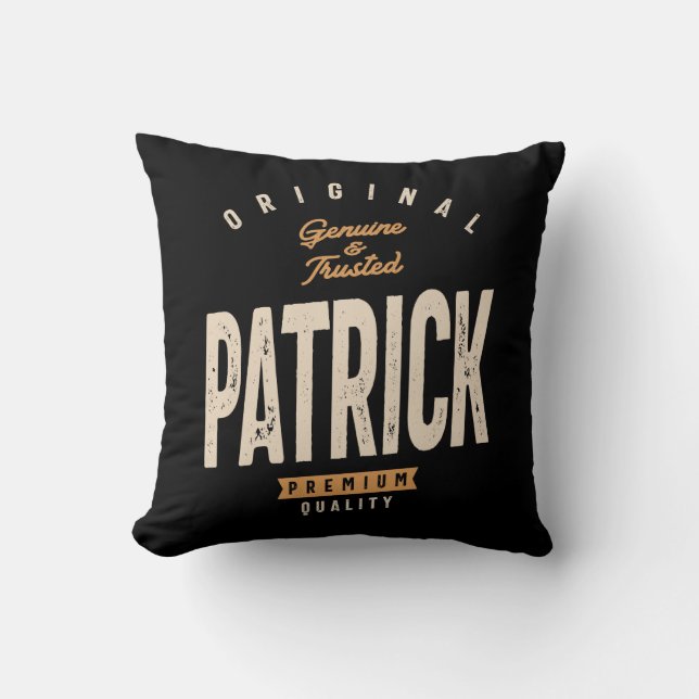Coussin Patrick Nom personnalisé - Drôle Patrick (Recto)