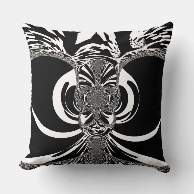 Coussin Patrimoine en contraste : Africain Ethnic Black &  (Recto)