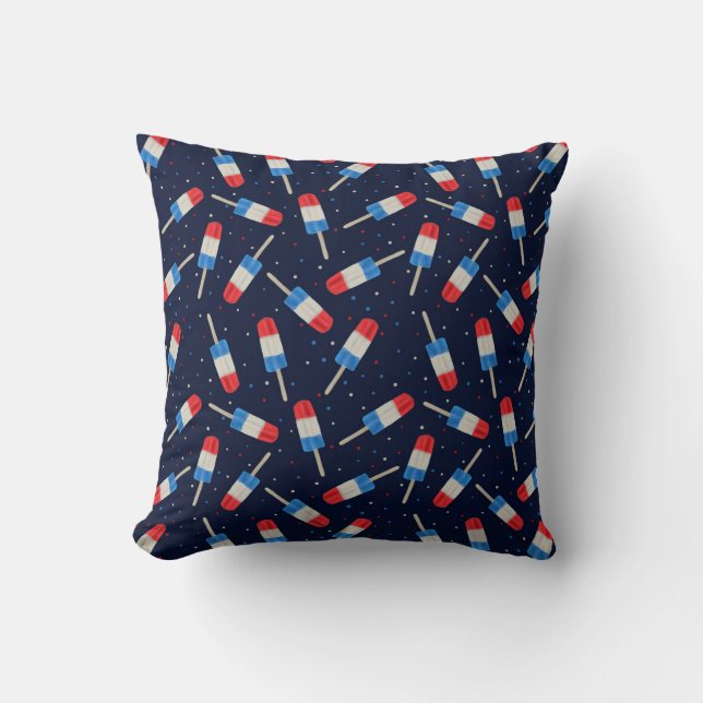 Coussin Patriotic Popsicles at Night (Recto)