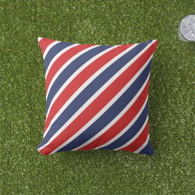 Coussin Patriotic Stipes Outdoor Pillow (Herbe)