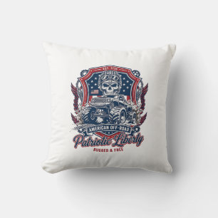Coussin Patriotique 1776 Hors Route Camion Monstre Crâne L