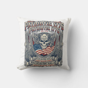 Coussin Patriotique 1776 Hors Route Crâne Monster Truck Lo