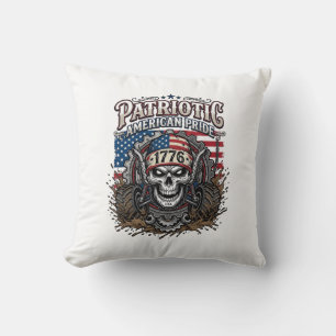 Coussin Patriotique 1776 Tout Terrain Camion Monstre Crâne