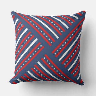 Coussin Patriotique, 4 juillet, Étoiles & Stripes