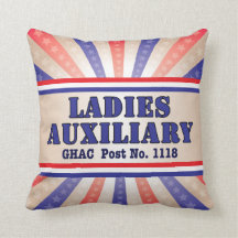 Coussin patriotique auxiliaire de dames par Andy