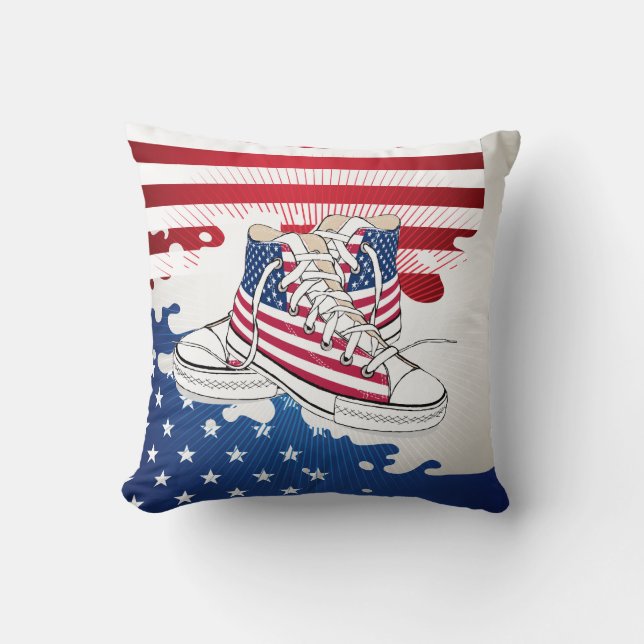 Coussin patriotique de chaussures d'ados (Recto)