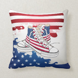 Coussin patriotique de chaussures d'ados