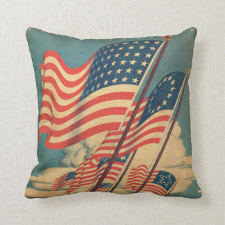 Coussin patriotique vintage de drapeau