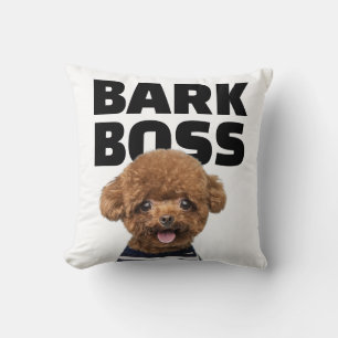 Coussin Patron de Bark Chien Photo Personnalisé Animal de