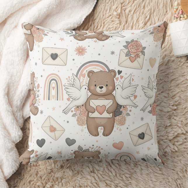 Coussin Patron de fête prénatale Ourson Neutre (Couverture)