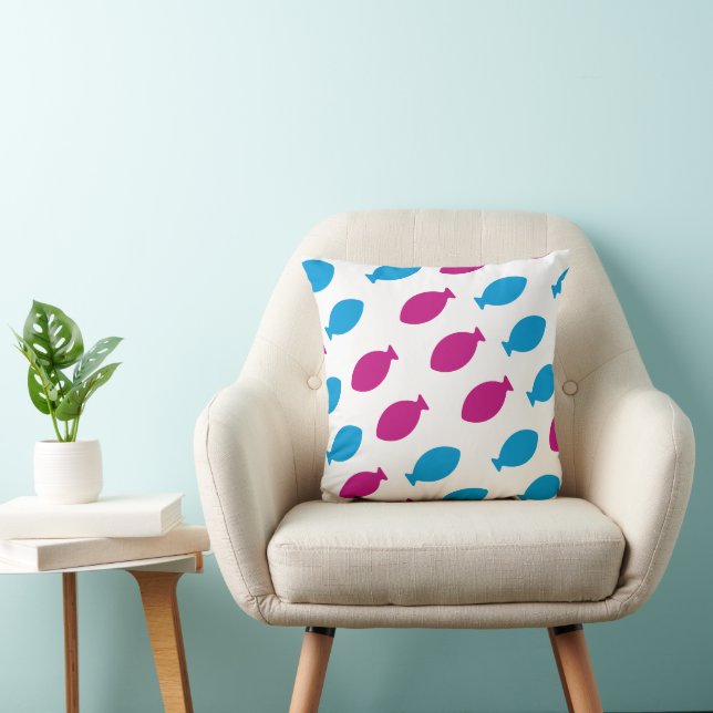 Coussin Patrón de peces de colores (Chaise)