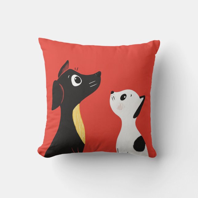 Coussin Patrouilles et Whiskers (Recto)