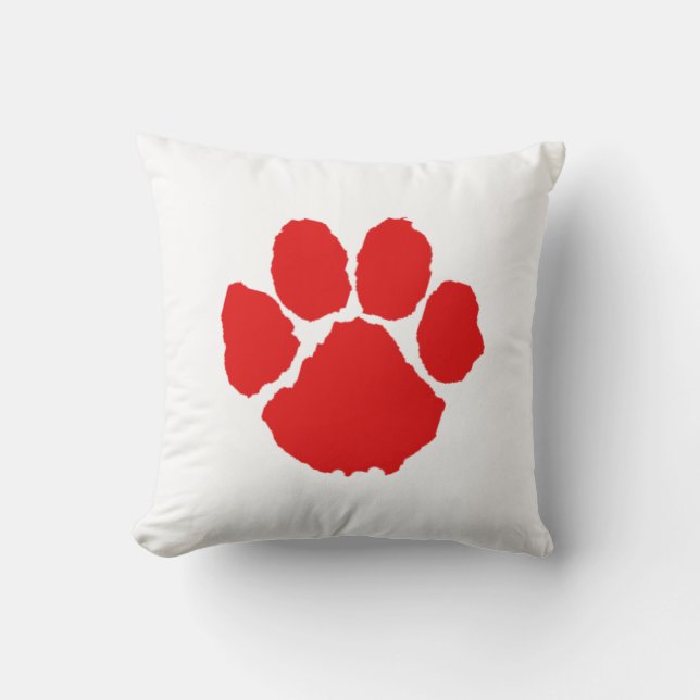 Coussin Patte Rouge  Café   (Recto)