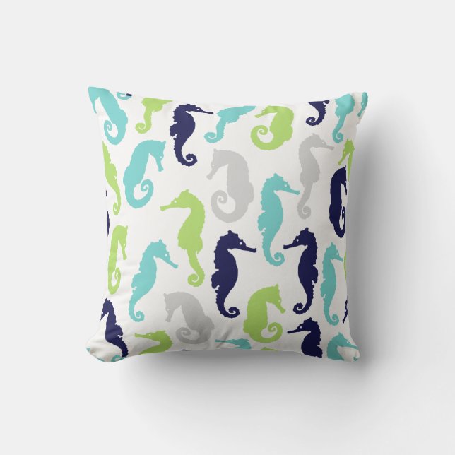 Coussin Pattern de Sea Horses (Recto)