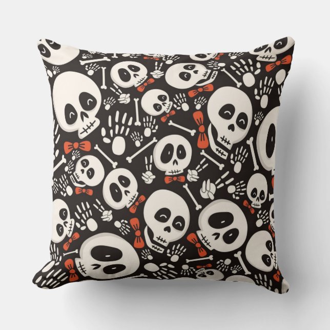 Coussin Patters de Scary Skull (Recto)