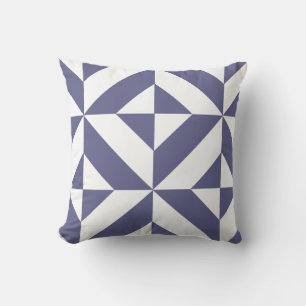 Coussin Patters Midnight Blue Geometric Deco Cube