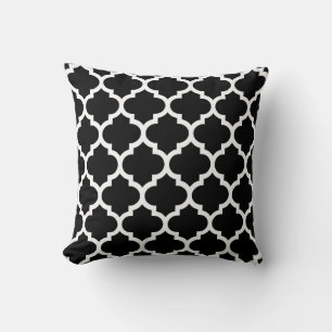 Coussin Patters noirs White Moroccan Quatrefoil #5