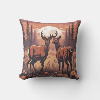 Coussin Pâturage de cerfs géants D5