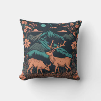 Coussin Pâturage de cerfs géants D8