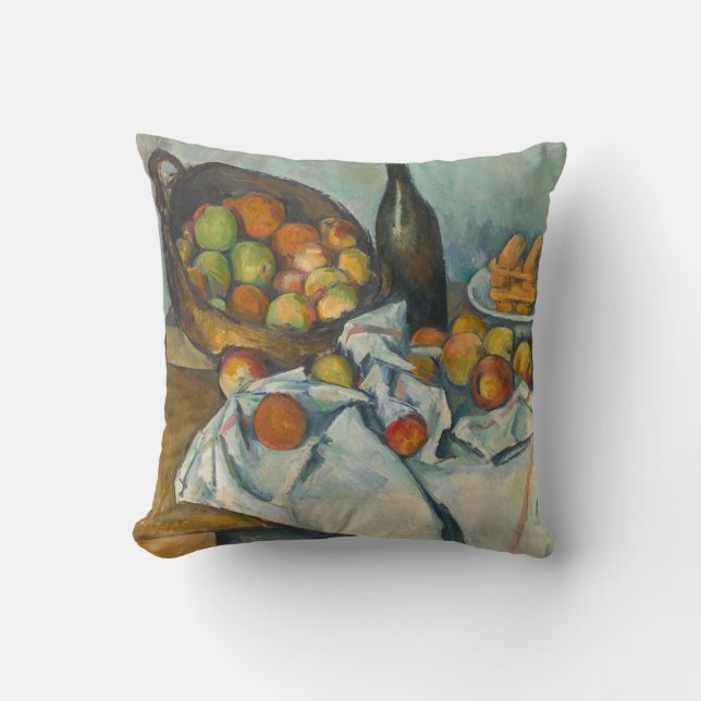 Coussin Paul Cezanne - Le panier des pommes (Recto)