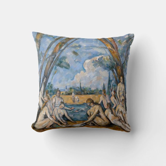 Coussin Paul Cezanne - Les Grandes Baignoires (Recto)