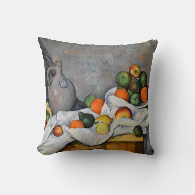 Coussin Paul Cezanne - Rideau, bol de jug et de fruits (Recto)