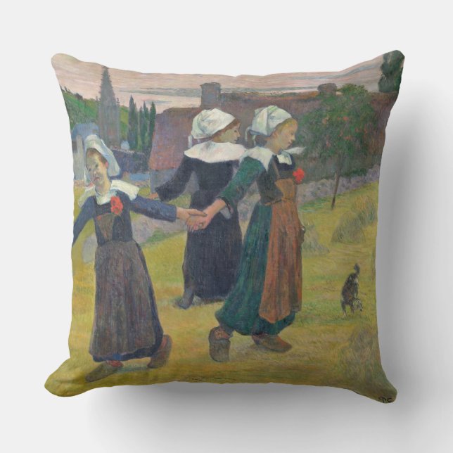 Coussin Paul Gauguin | Breton Girls Dancing, Pont-Aven, 18 (Recto)