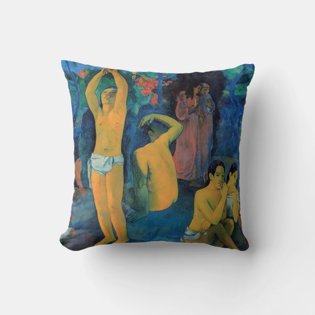 Coussin Paul Gauguin - D'Où Sommes-Nous Venus ? (Recto)