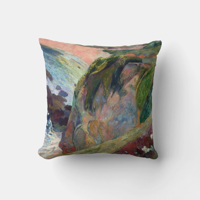 Coussin Paul Gauguin le joueur de flageolet sur la falaise (Recto)