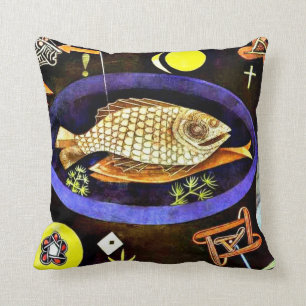 Coussin Paul Klee art : Poisson