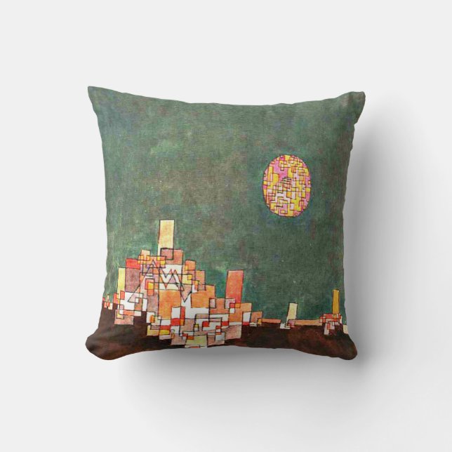 Coussin Paul Klee art : Site choisi, peinture Klee (Recto)