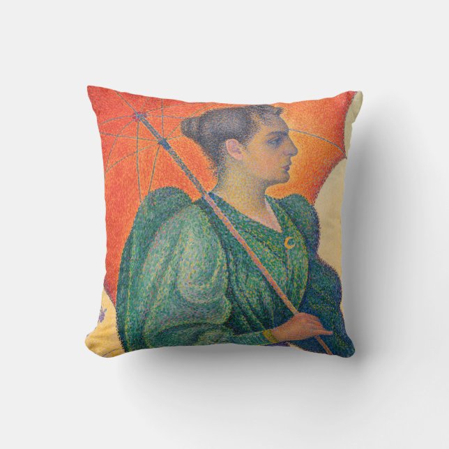 Coussin Paul Signac - Femme à l'ombrelle (Recto)