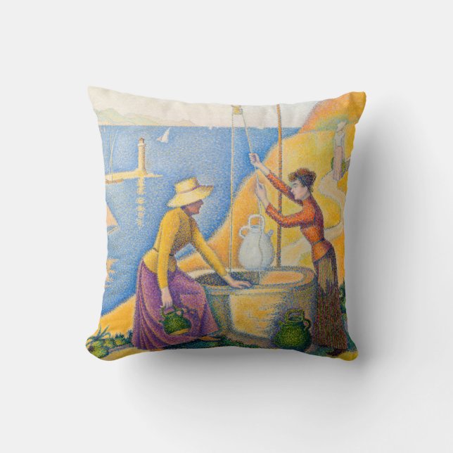 Coussin Paul Signac - Femmes dans le puits (Recto)