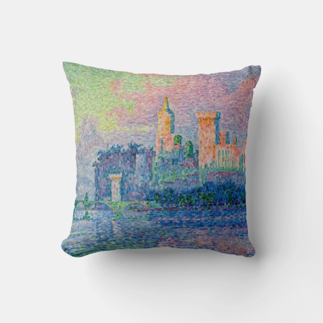 Coussin Paul Signac - Le Palais des Papes, Avignon (Recto)
