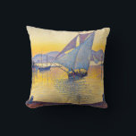 Coussin Paul Signac - Le Port au coucher du soleil, Opus 2<br><div class="desc">Le Port au coucher du soleil,  Opus 236 (Saint-Tropez) / Le Port au soleil couchant,  Opus 236 (Saint-Tropez) - Paul Signac,  Huile sur toile,  1892</div>