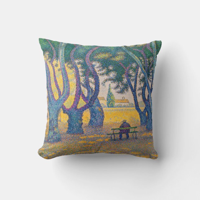 Coussin Paul Signac - Place des Lices, Saint-Tropez (Recto)