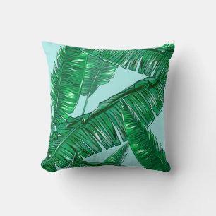 Coussin Paume tropicale feuilles sans couture vintage patt