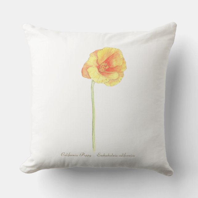 Coussin Pavot de Californie (Recto)