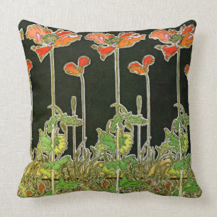 Coussin Pavots 1901 de Nouveau d'art