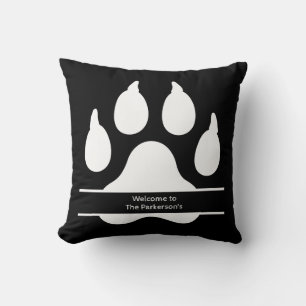 Coussin Paw de chien Location de bienvenue BnB Lake House 