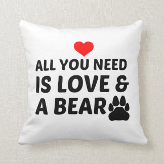 COUSSIN PAW D'OURS ET AMOUR