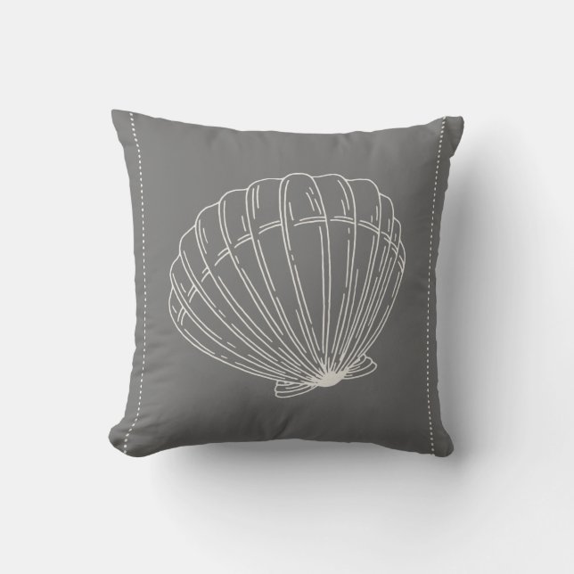 Coussin Paw Shell Lion Style Hamptons (Recto)