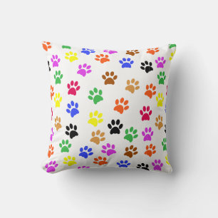 Coussin Paws colorés