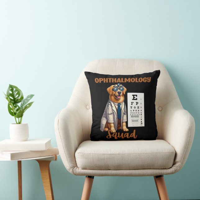 Coussin Paws et vision Escadron d'ophtalmologie animale (Chaise)