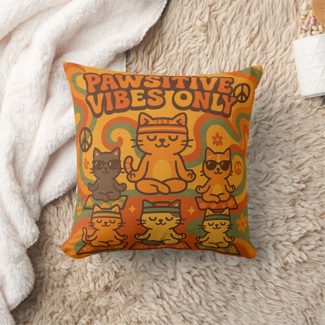 Coussin Pawsitive Vibes Only (Couverture)