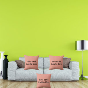 Coussin Pawsome Cuddle Zone Cute Chat Personnalisé Moderne