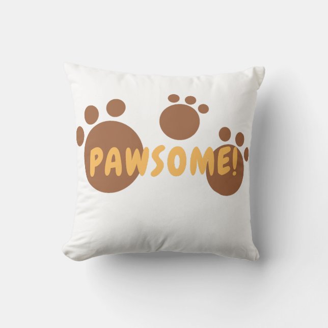 Coussin Pawsome pour les femmes amoureux de les chats (Recto)